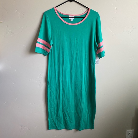 Mint and pink Lularoe large Julia - Picture 2 of 3